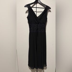 Esprit Black Maxi Dress with Lace Detail